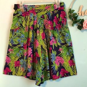 Vintage High Waisted Floral Short